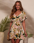 Ireland Floral Ruffle Wrap Dress